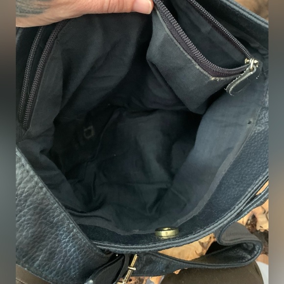 Vintage FairSet Black Pebbled Leather Handbag - Picture 5 of 8